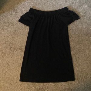 Off the shoulder black dress